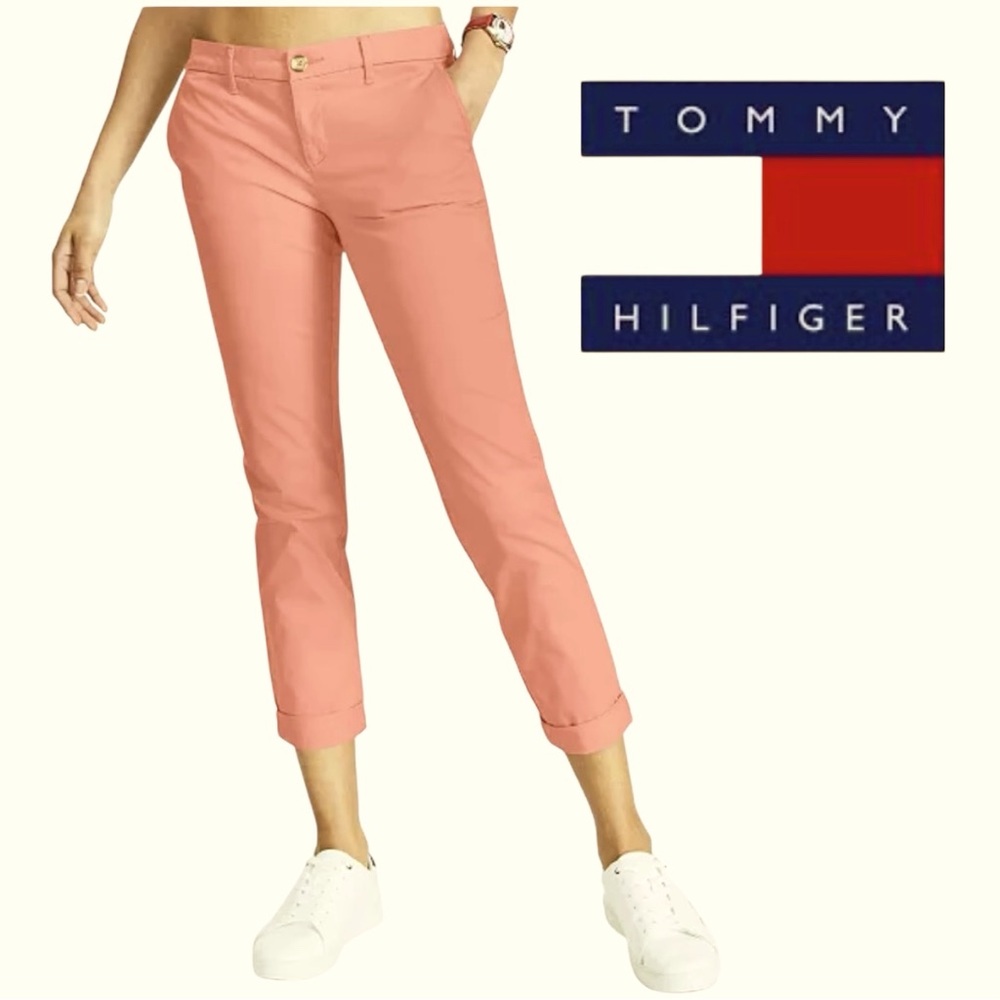 "Tommy Hilfiger ankle à la cheville" (ankle-length in French) Salmon Chinos S: 4